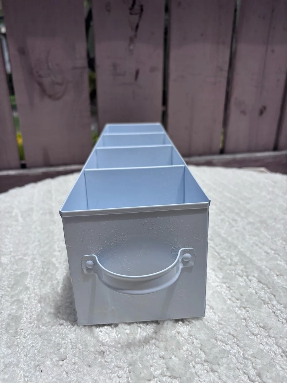 White Bath Organizer Caddy - Bathroom Storage Tray